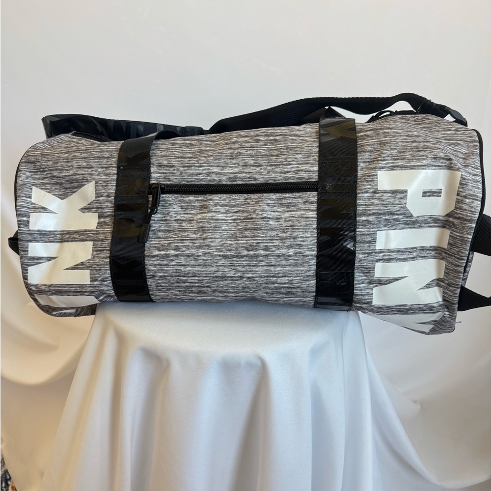 PINK Victoria's Secret Gray Duffel Bag